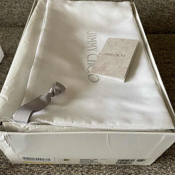 Jimmy Choo Black & Silver Leather Monza Sneakers 👟👟🌷 - Picture 6 of 6